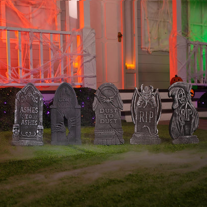 Halloween Grabsteine Set 5 Stück Schaumstoff RIP Friedhof