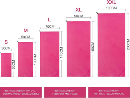 Mikrofaser Handtuch Ultra Leicht schnelltrocknend Fuchsia S