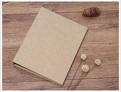 Großes ThxMadam Leinen Scrapbook Album Schwarz - DIY Fotoalbum Gästebuch Vintage