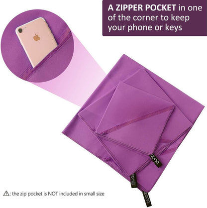 Mikrofaser Handtuch Ultra Leicht Schnelltrocknend - XXL Violett 200x100cm