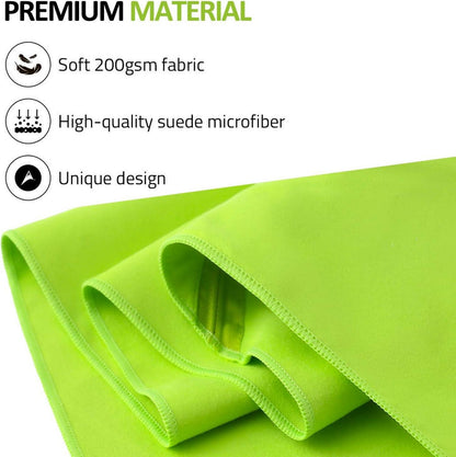 Mikrofaser Handtuch grün Ultra leicht schnelltrocknend XXL 200x100cm