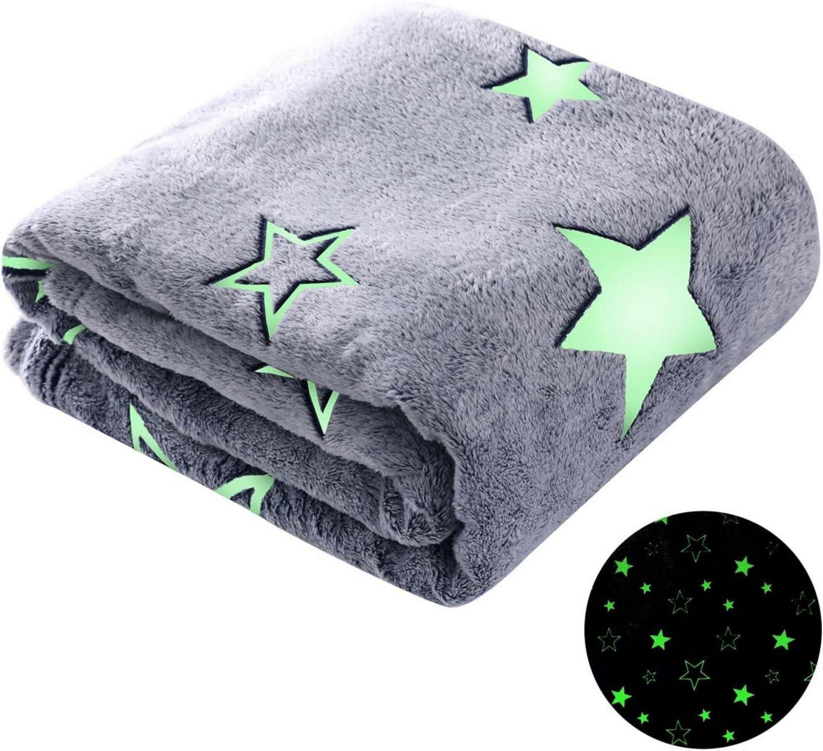 Kuscheldecke Glow In The Dark 130x170cm Flauschig Warm Kinderzimmer