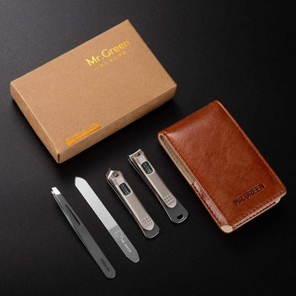 Maniküre Set mit tragbarem Reiseetui und Geschenk für Nagelknipser
