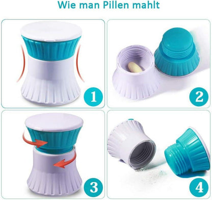 3-in-1 Tablettenteiler Tablettenschneider Tablettenmörser Pillenteiler