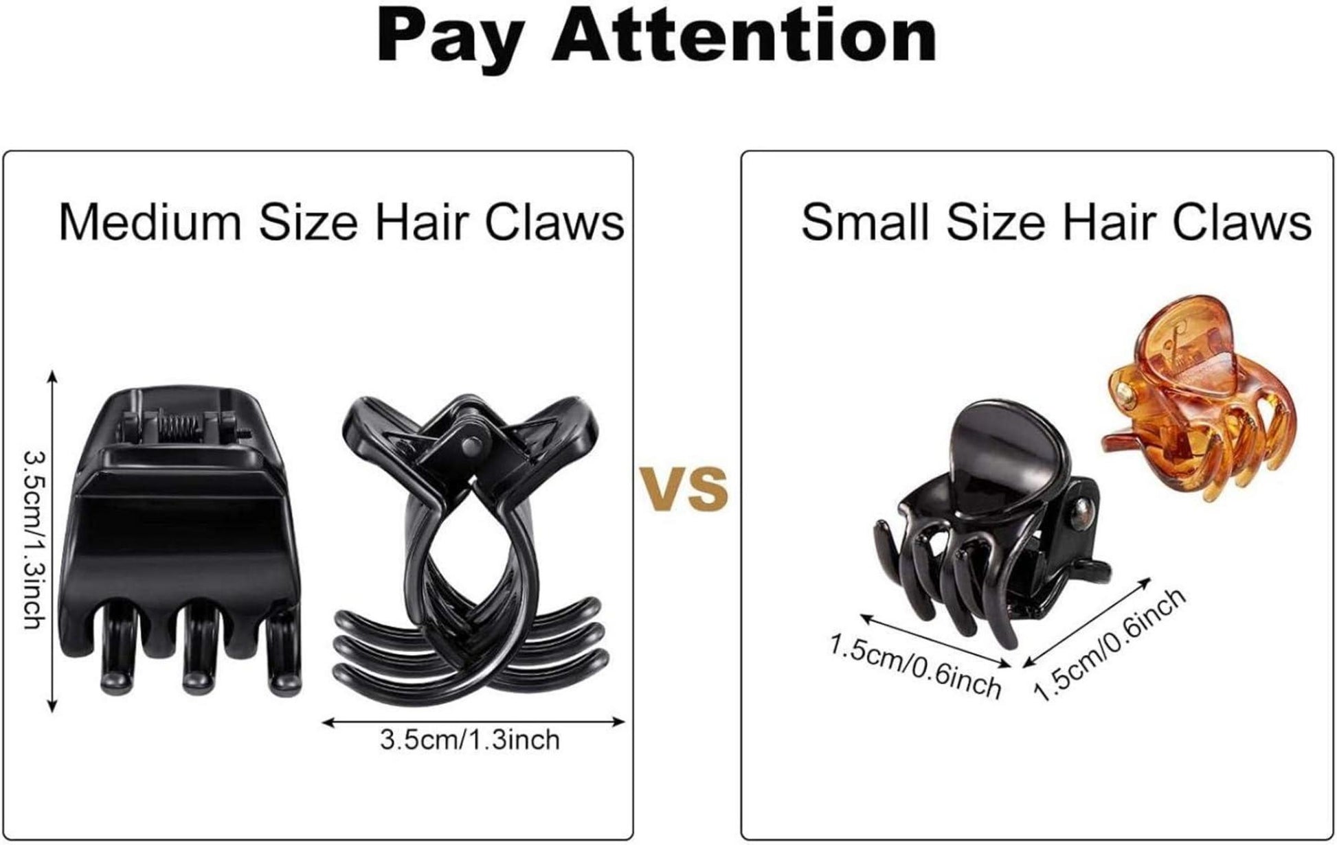 12er Pack Haarklauenclips Mittelgroße Haarstyling Haarspangen 1,3 Zoll