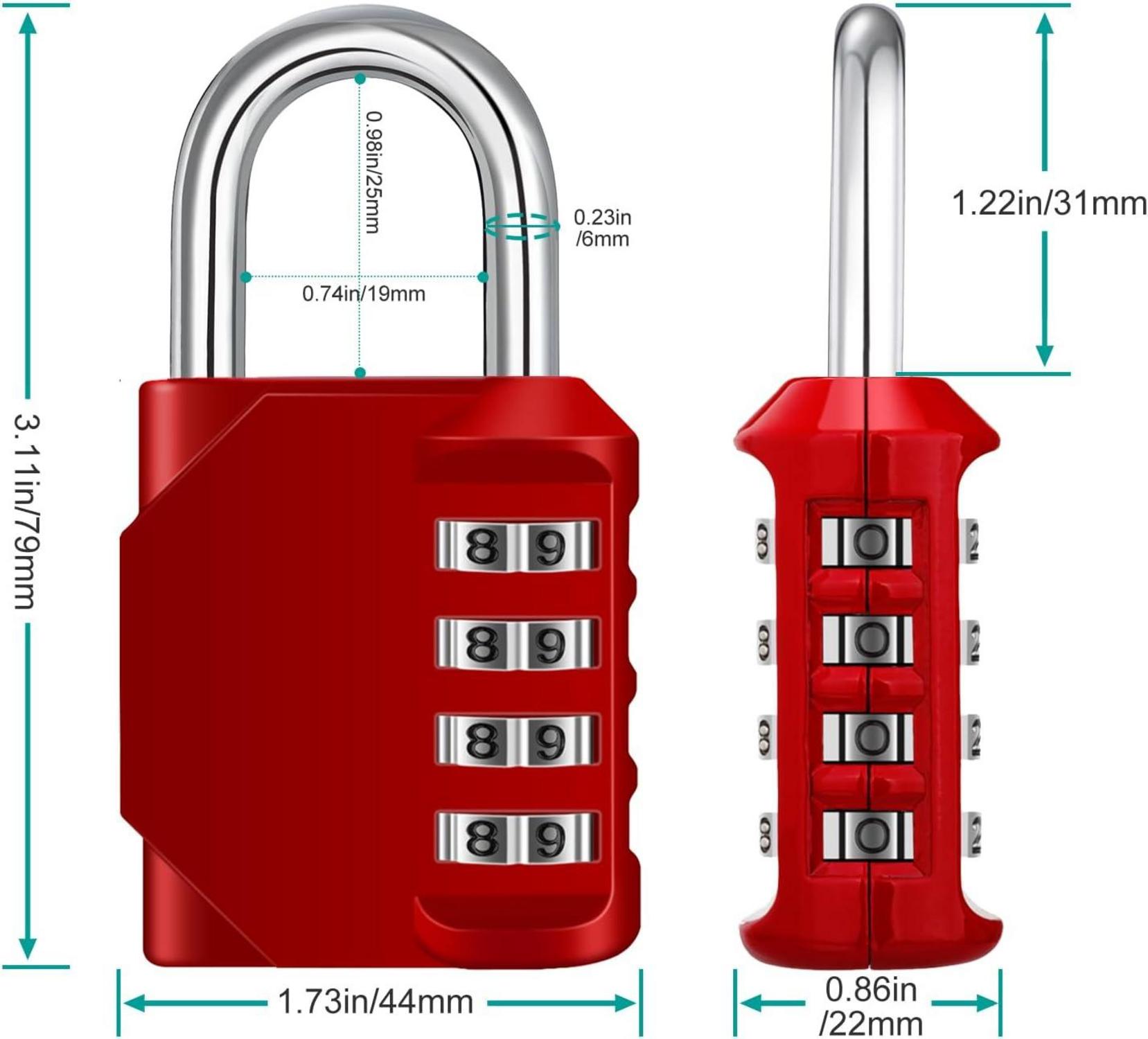 Vorhängeschloss Zahlencode 4 Stellig Wetterschutz Gym Schlösser (2