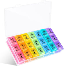 Tablettenbox 7 Tage große Fächer klar lesbar BPA-frei