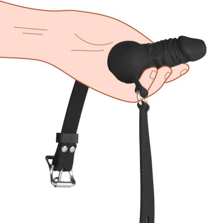 Silikon Ball Gag mit Schloss für SM Bondage BDSM Sexspielzeug