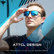 ATTCL Polarisierte Fahren Sonnenbrille Herren Al-Mg