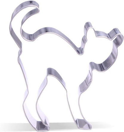 Katze Ausstechform Edelstahl Halloween Motiv