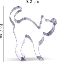 10,7cm Erschrockene Katze Ausstechform Edelstahl Halloween