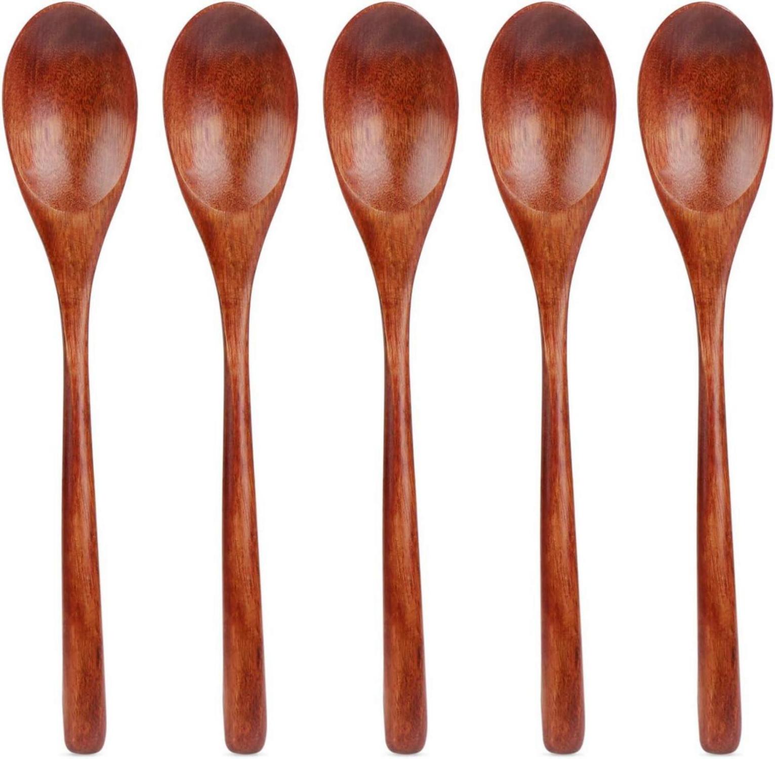 Holzlöffel Set 22,5 cm japanischer Stil 5 Stück umweltfreundlich