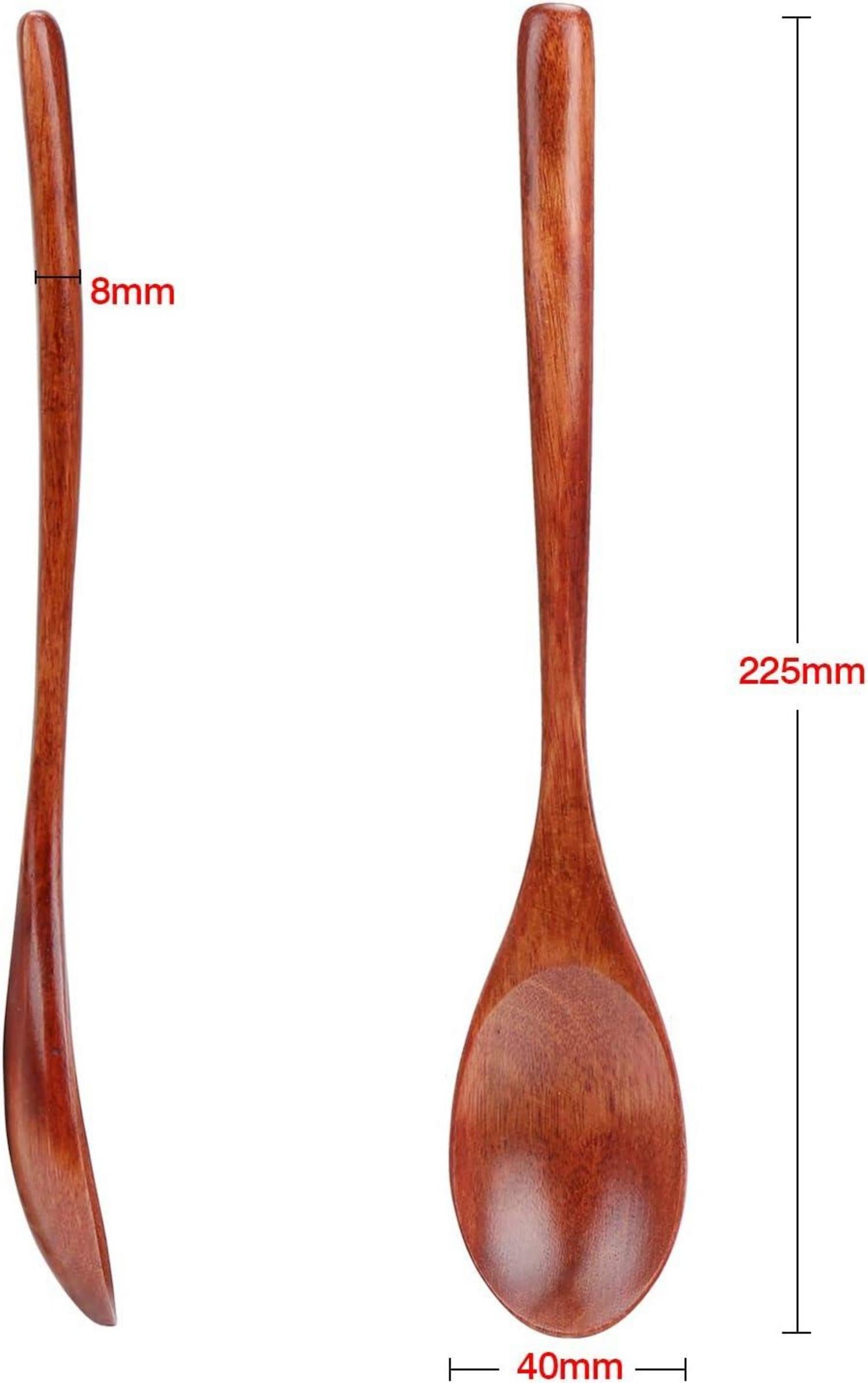 5er Set 22,5 cm Holzlöffel Japanischer Stil Suppenlöffel Kochlöffel