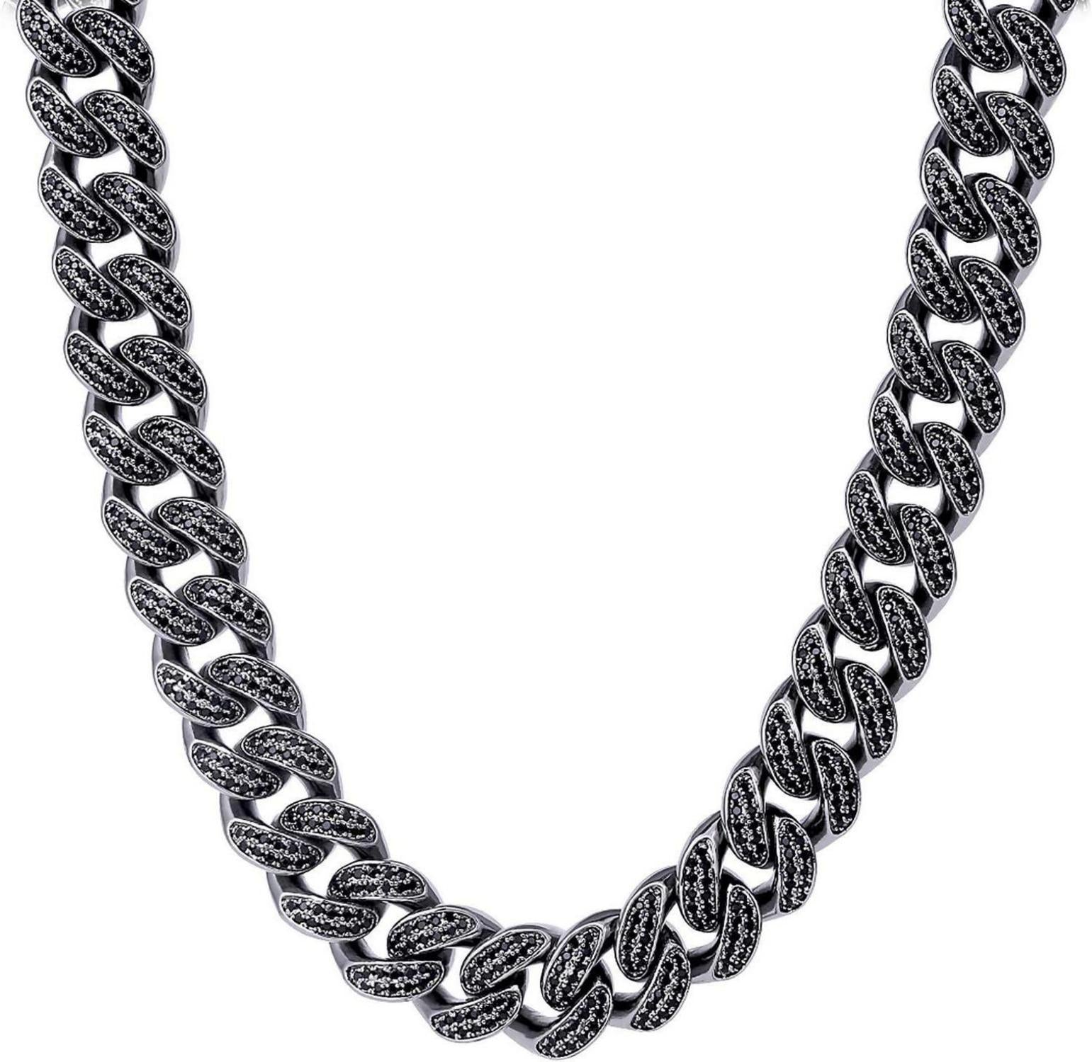 Iced Out Cuban Link Chain 12mm Panzerkette Herren
