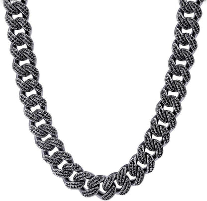 Iced Out Cuban Link Chain 12mm Panzerkette Herren