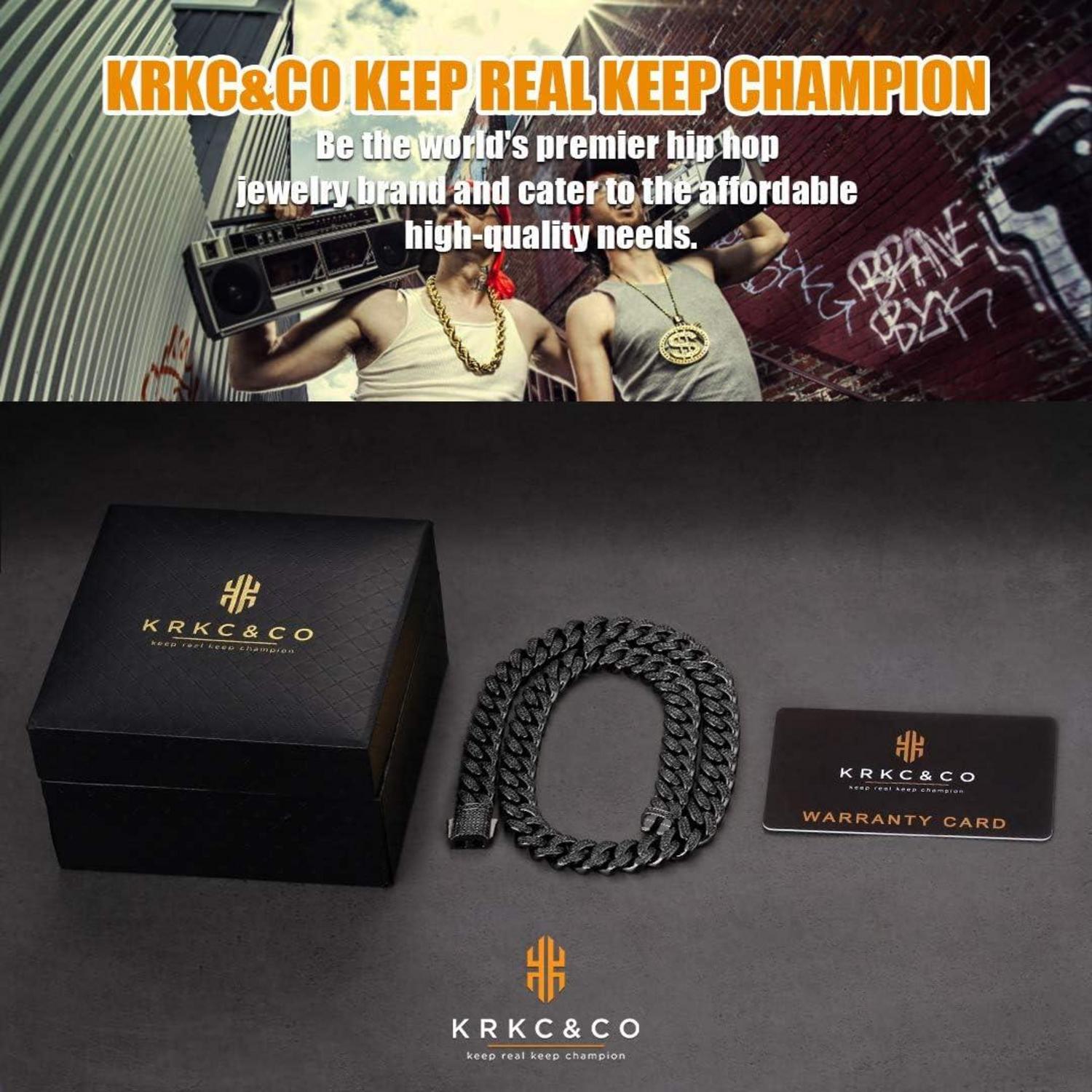 12mm Cuban Link Chains Panzerkette Iced Out Herren Halskette