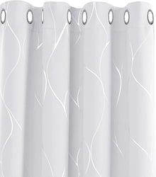 Blickdichte Verdunkelungsvorhänge Ösen Thermogardine 245x140 Silber