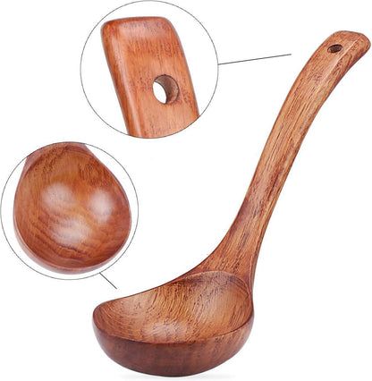Suppenkelle aus Naturholz, Breilöffel, 24cm Länge