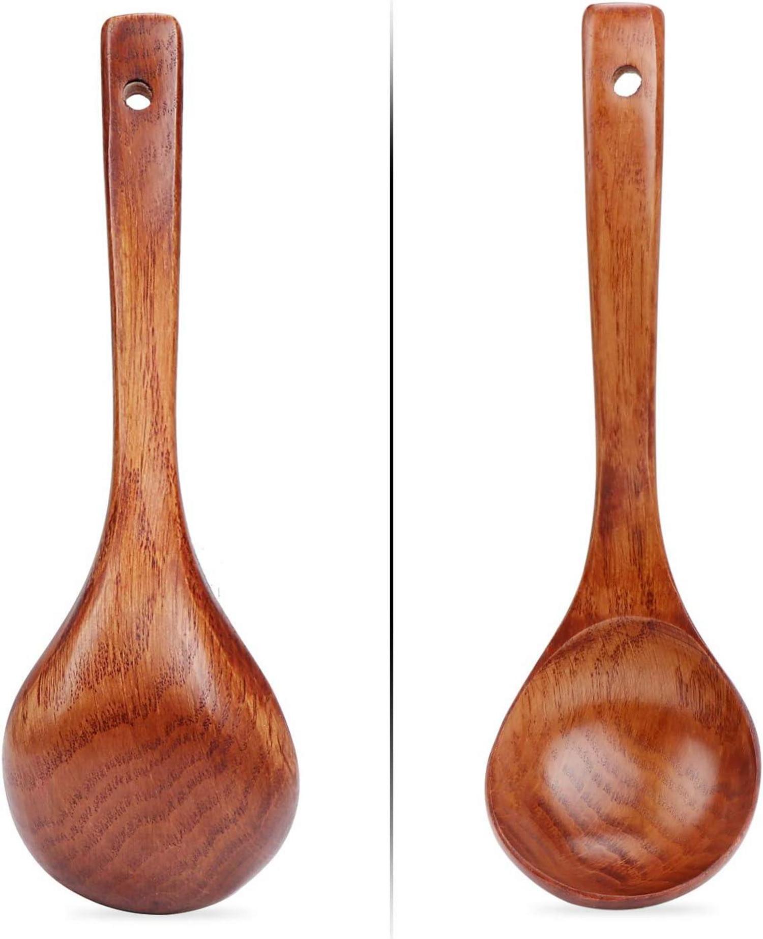 Suppenkelle Naturholz 24cm Länge Haken-End-Design