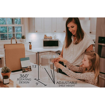 Großer Acryl Make-up Organizer mit 360° Drehung & 8 Ebenen