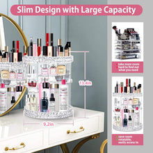 Großer Acryl Make-up Organizer mit 360° Drehung & 8 Ebenen