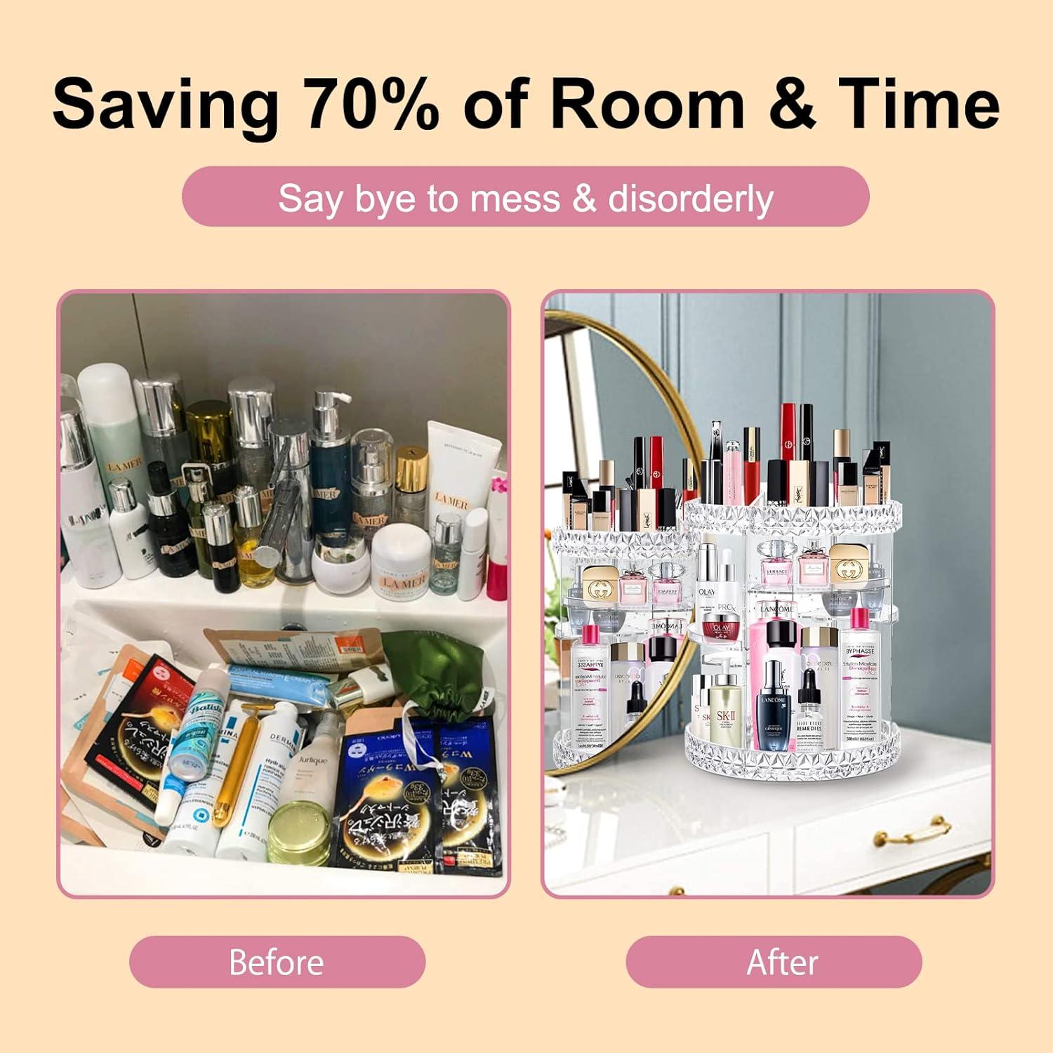 Acryl Make-up Organizer mit 360° Rotation und 8 Ebenen