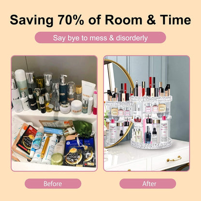 Acryl Make-up Organizer mit 360° Rotation und 8 Ebenen