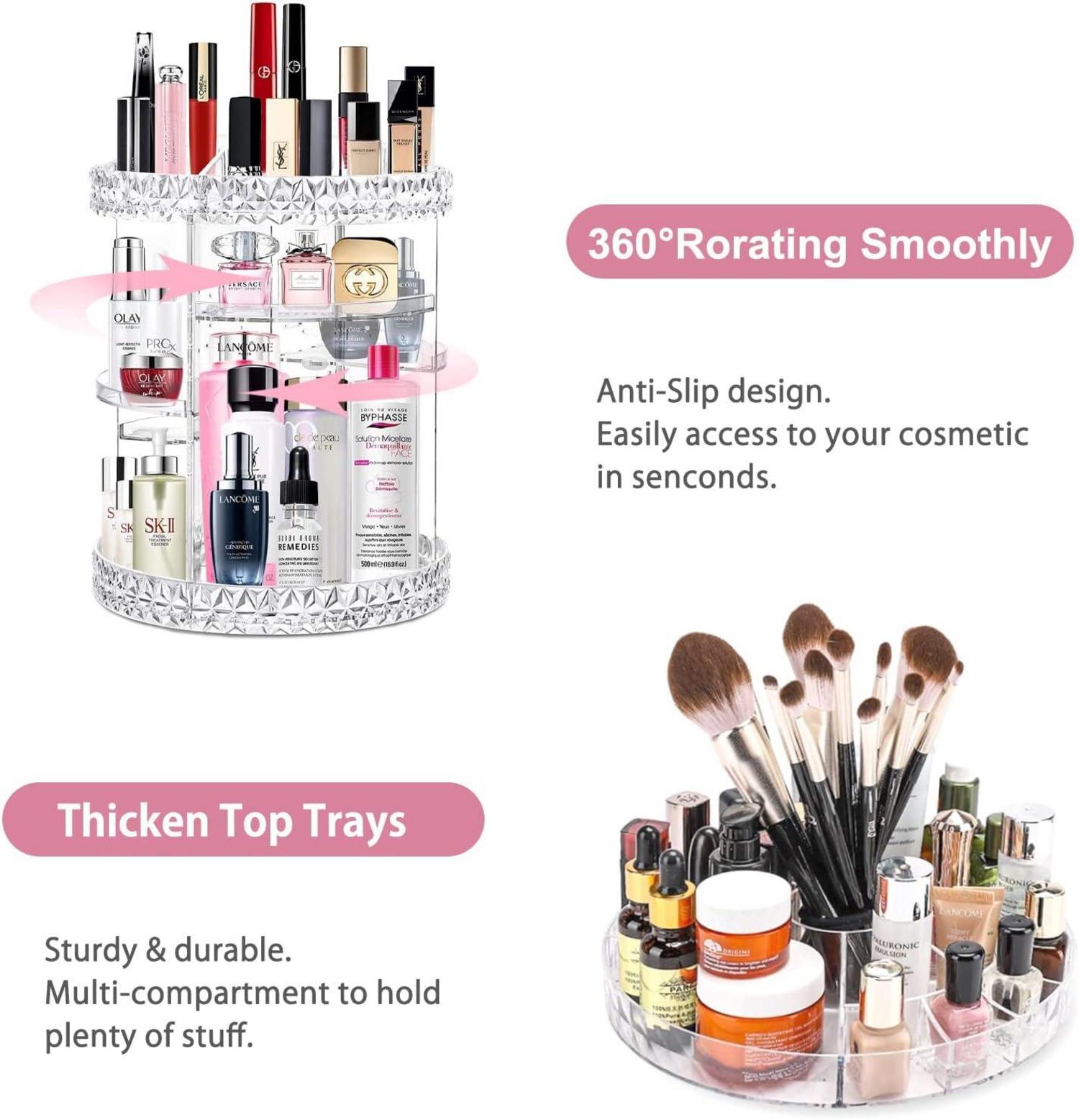 Acryl Make-up Organizer 360° rotierend für Kosmetik und Hautpflege