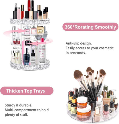 Acryl Make-up Organizer 360° rotierend für Kosmetik und Hautpflege