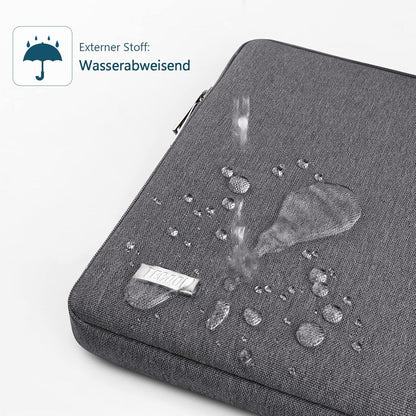 Laptoptasche 15,6 Zoll wasserdichte Notebookhülle dunkelgrau
