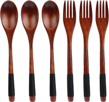 Holz Löffel Gabel Set, Japanisch Stil Besteck für Camping