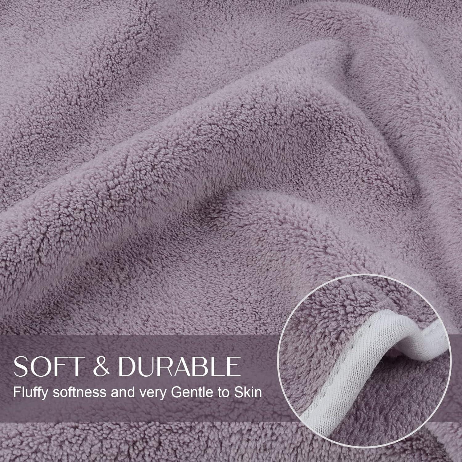 Microfaser Handtuch 4er Pack Violett 40x76cm SchnelltRocken