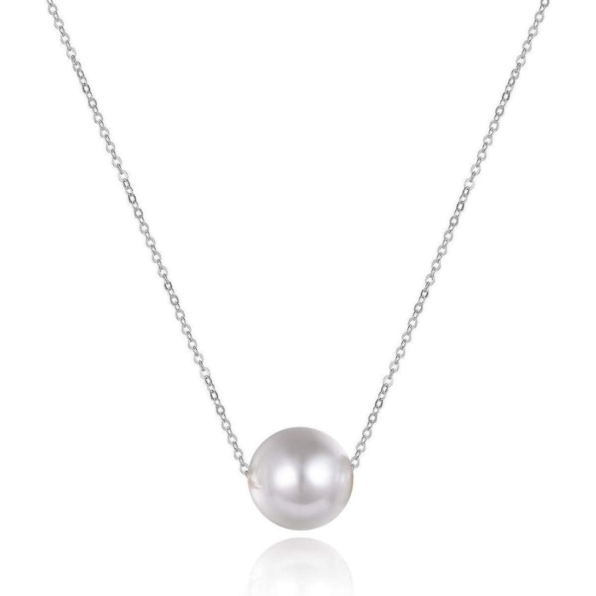 Echte Süßwasserperlen Choker Halskette 925 Sterling Silber 14 Zoll
