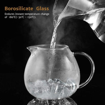 Glastal 1500ml Silberne Teekanne mit Stövchen und Edelstahl Teewärmer