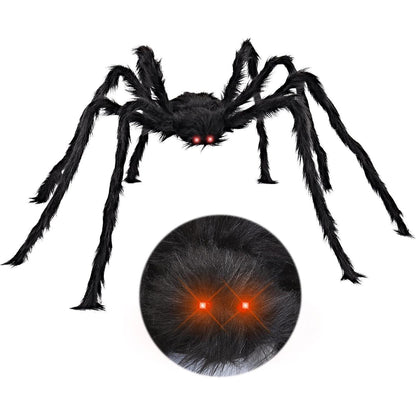 JOYIN 2m Halloween Spinne mit LED-Augen für Hofdekorationen
