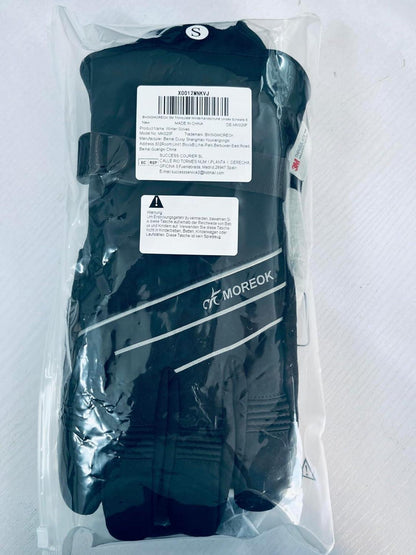 BIKINGMOREOK Winterhandschuhe Warm Touchscreen -30°F Wasserdicht Schwarz