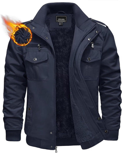 Winter Fleecejacke Outdoor Sherpa Gefüttert Militär Mantel