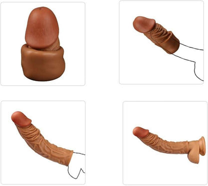 Penis Sleeve Flüssiges Silikon Realistische Penishülle