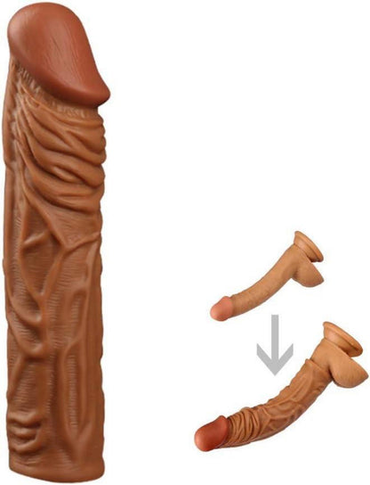 Penis Sleeve Silikon Realistische Penishülle Verlängerung für Männer
