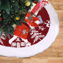 Weihnachtsbaum Rock Rot 122 cm mit Kunstpelzbesatz