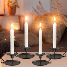 Kerzenhalter Adventskranz 4er-Set Schwarz Vintage Stabkerzenhalter