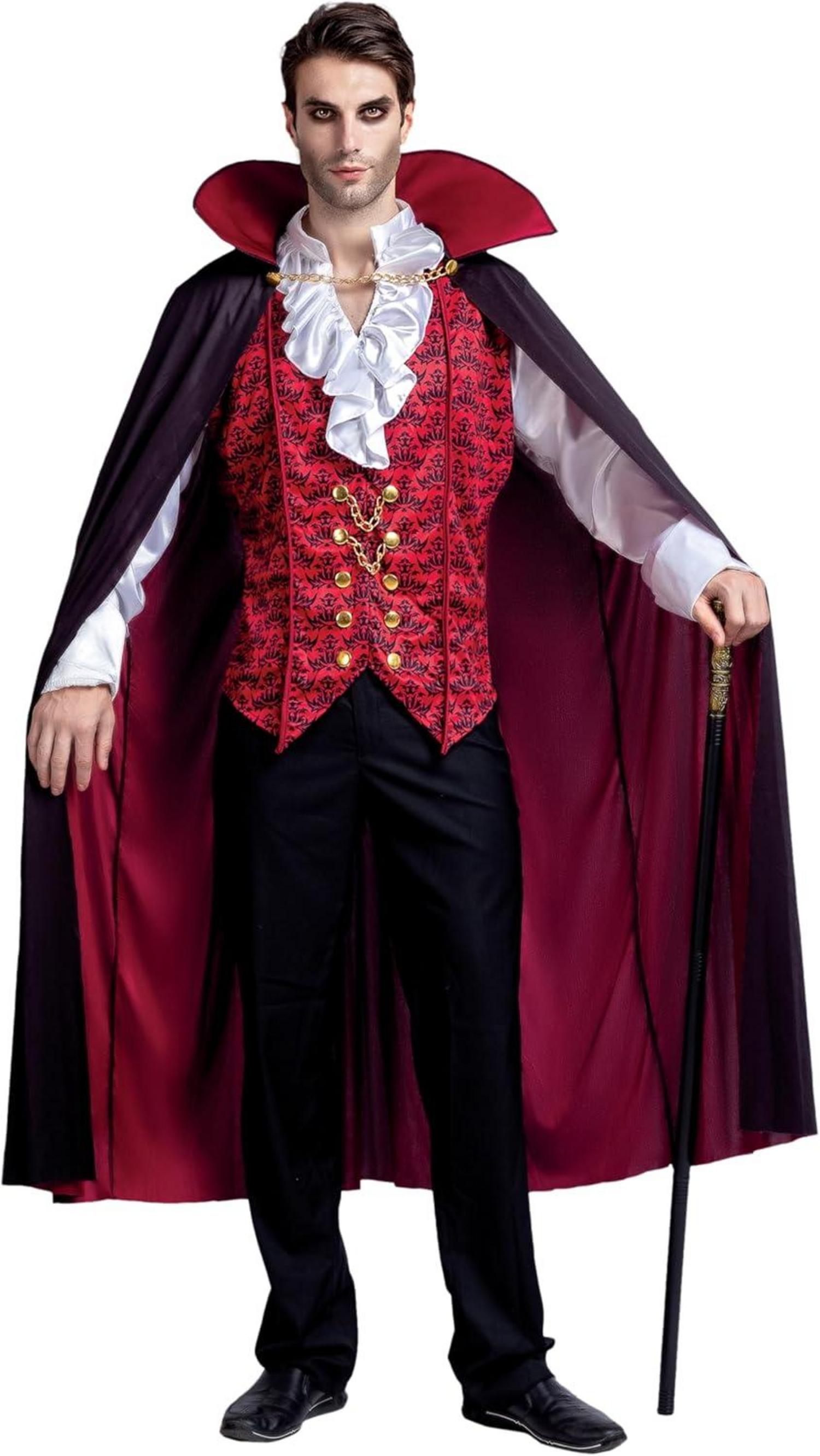 Halloween Vampir Kostüm Deluxe für Herren Cosplay Renaissance Medieval