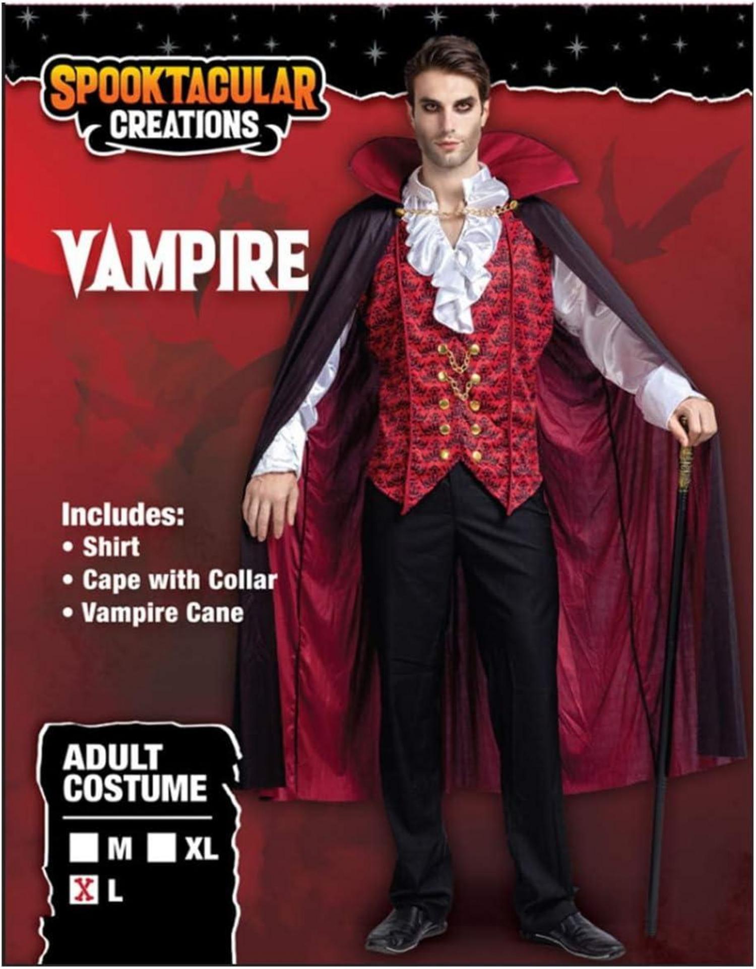 Deluxe Renaissance Vampir Halloween Kostüm Herren XL Cosplay