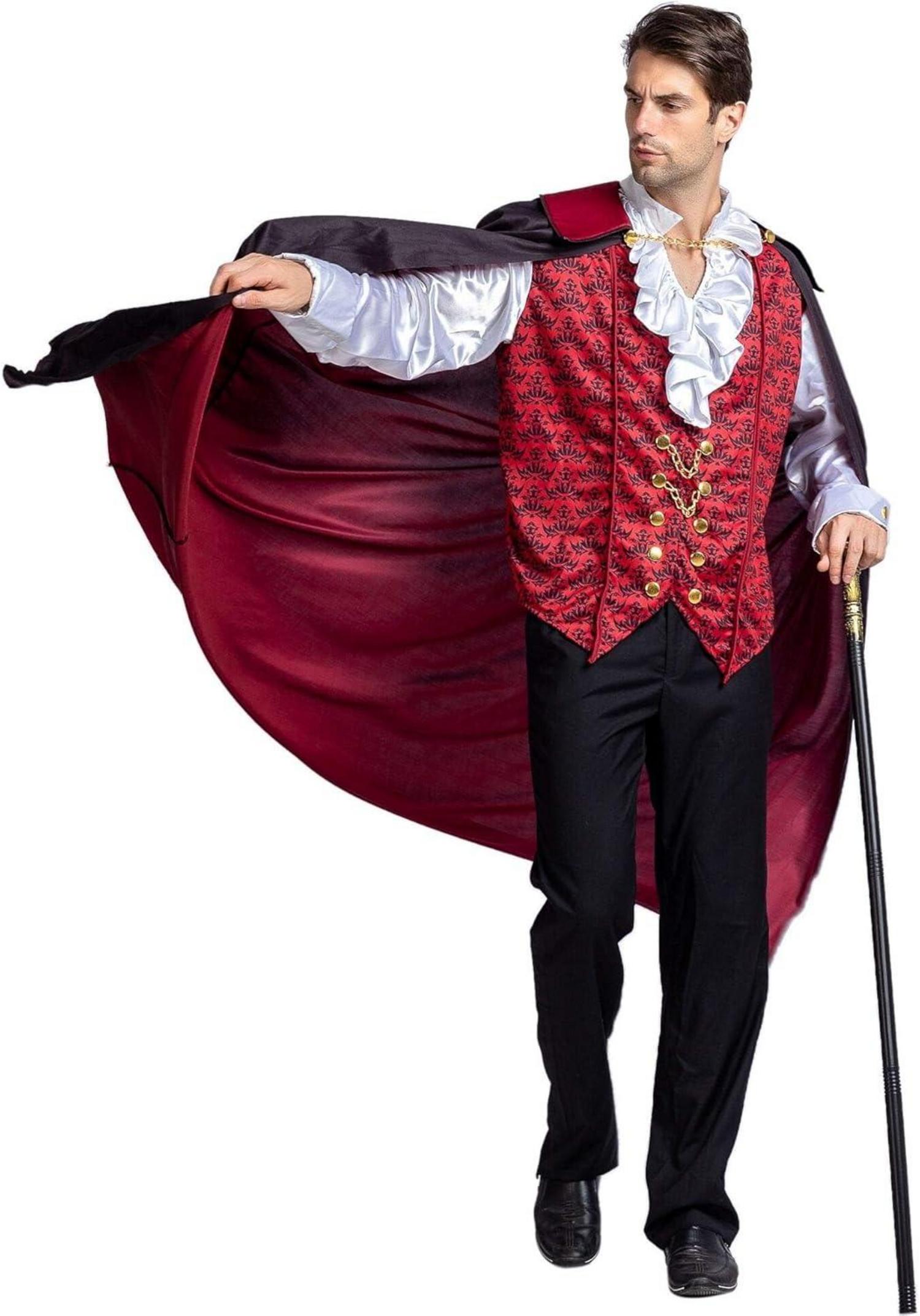 Halloween Vampir Kostüm Deluxe für Herren Cosplay Renaissance Medieval