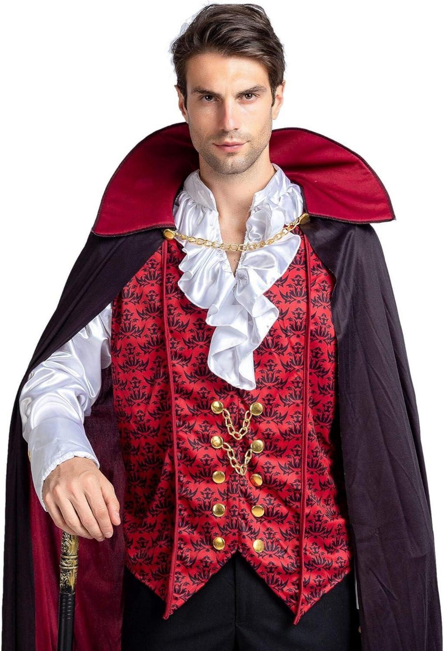 Herren Renaissance Vampir Halloween Kostüm deluxe XL Medieval Cosplay
