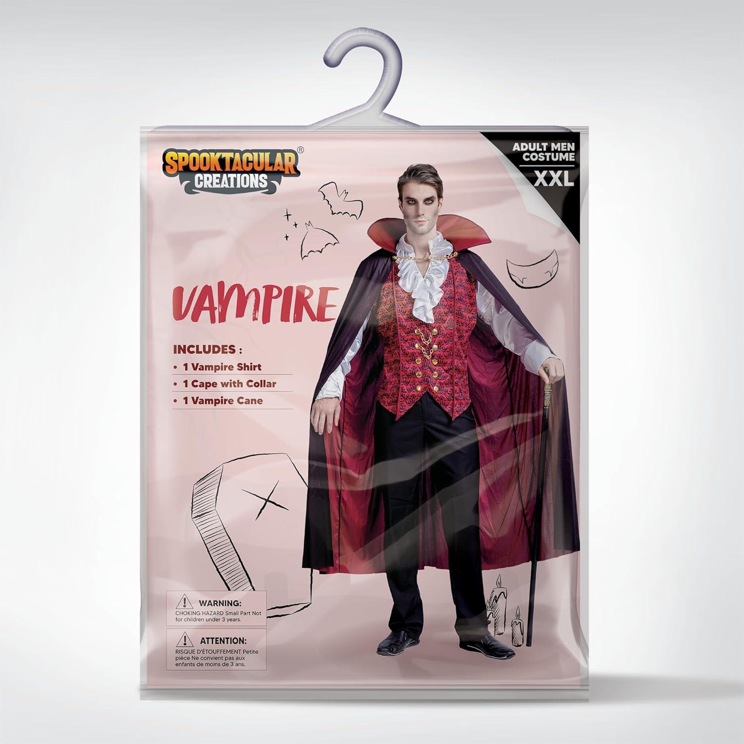 Herren Renaissance Vampir Halloween Kostüm deluxe XL Medieval Cosplay
