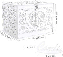 Große Vintage Holz Hochzeit Geschenkkarten Box mit Schloss