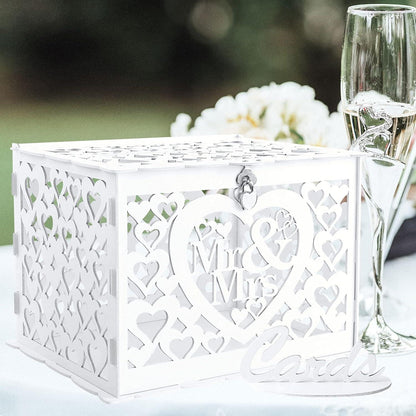Große Vintage Hochzeit Holz Geschenkkartenbox Briefbox mit Schloss