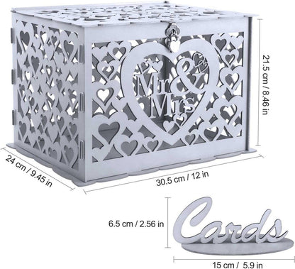 Benjia Hochzeit Geschenkkartenbox Vintage groß Holz Karten