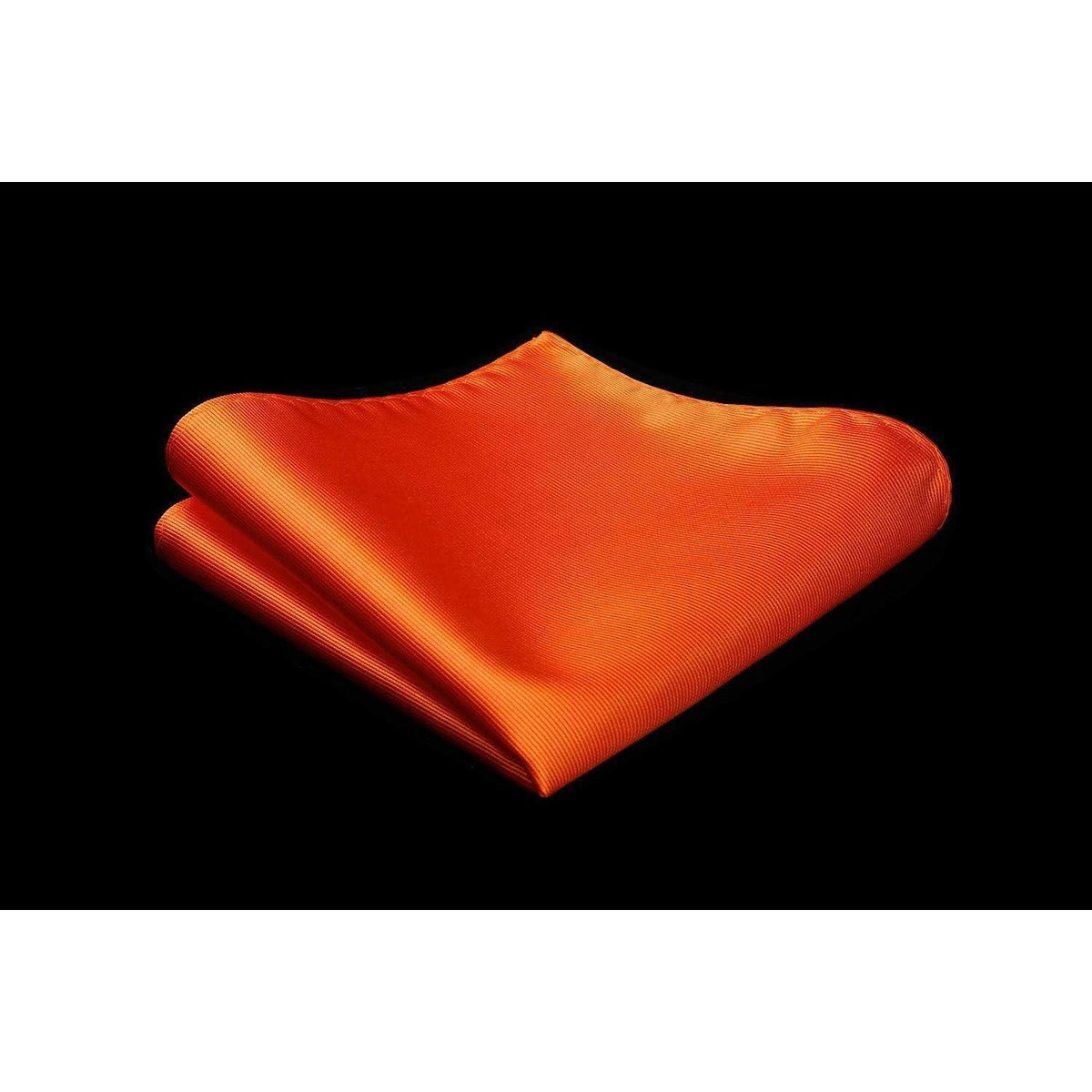 Herren Krawatten-Set mit Einstecktuch und Krawattenklammer Orange